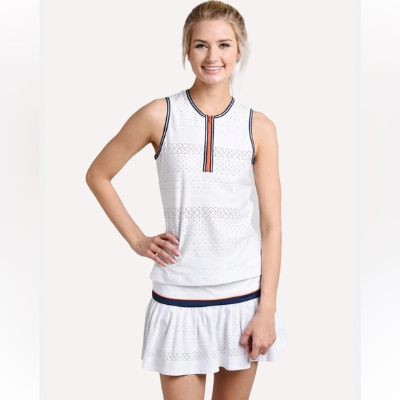 L'ETOILE sport tennis workout retro lace mini pleated skirt XS - Picture 3 of 6